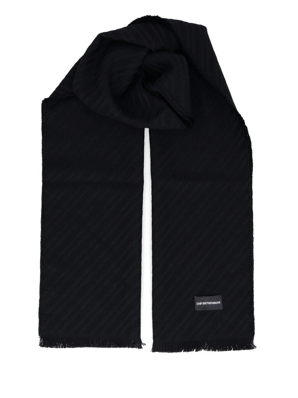 Emporio Armani Wool Scarf - Black