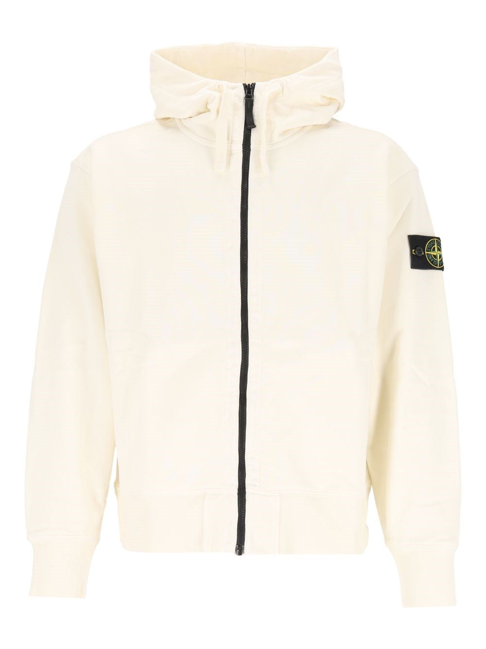 Stone Island Zip-Up Hoodie - White