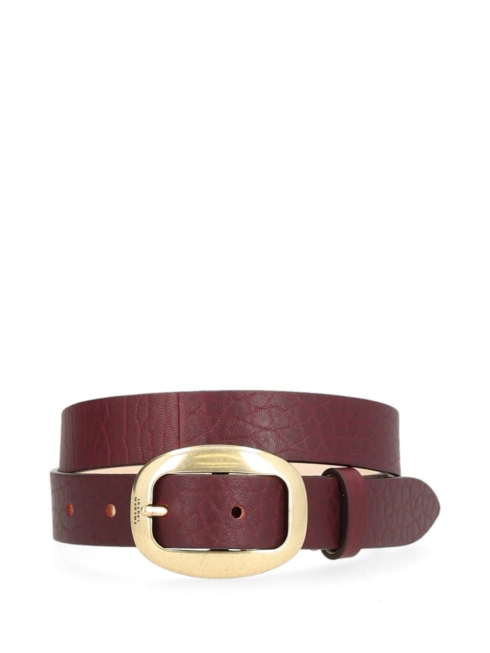 Isabel Marant Dara Leather Belt - Bordeaux
