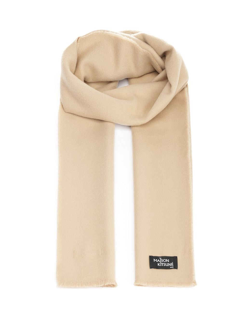 Maison Kitsuné Wool Scarf - Beige