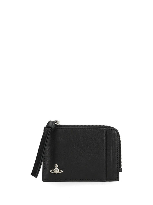Vivienne Westwood Zip Around Card Holder - Black