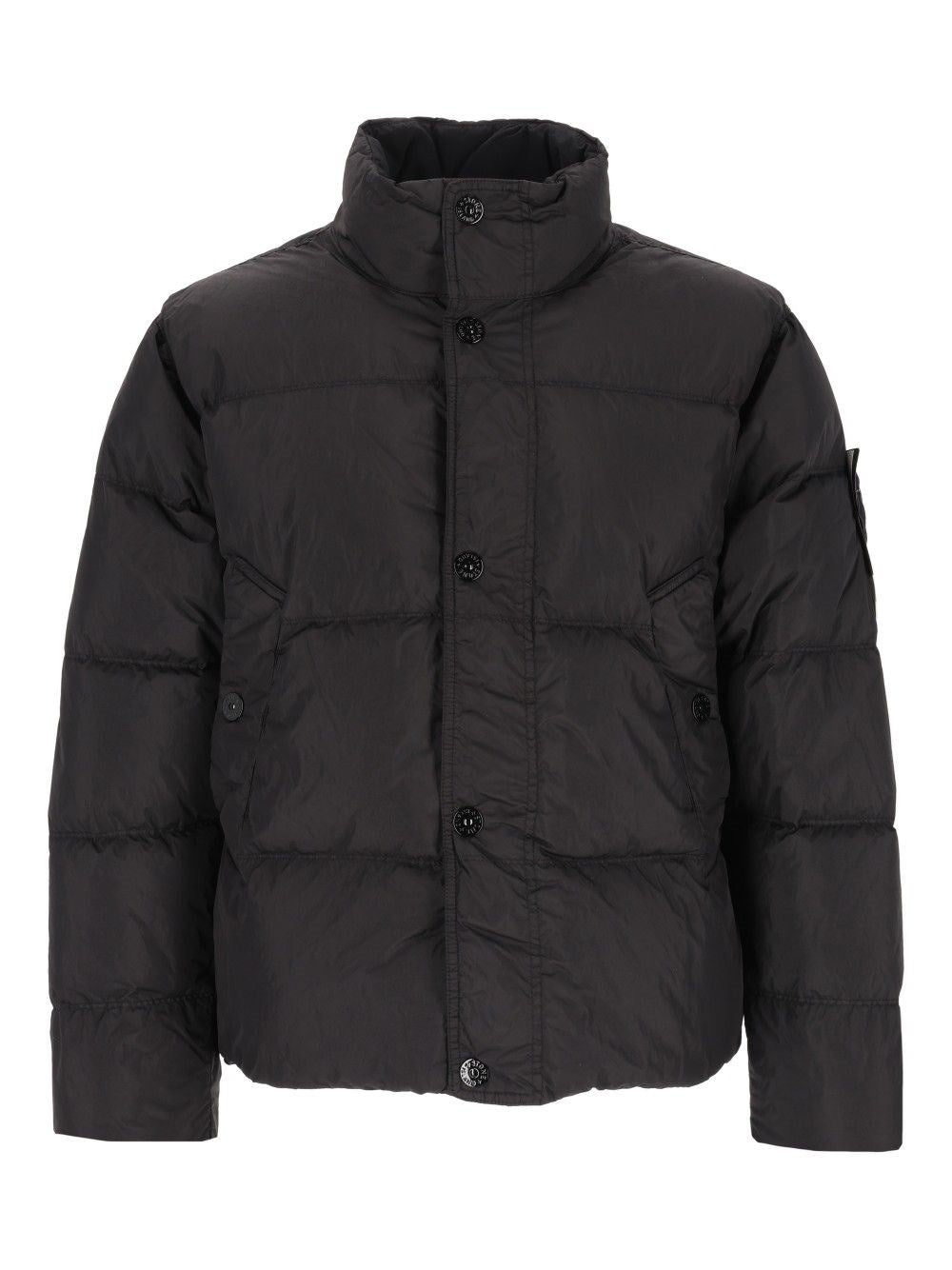 Stone Island Short Down Jacket - Black