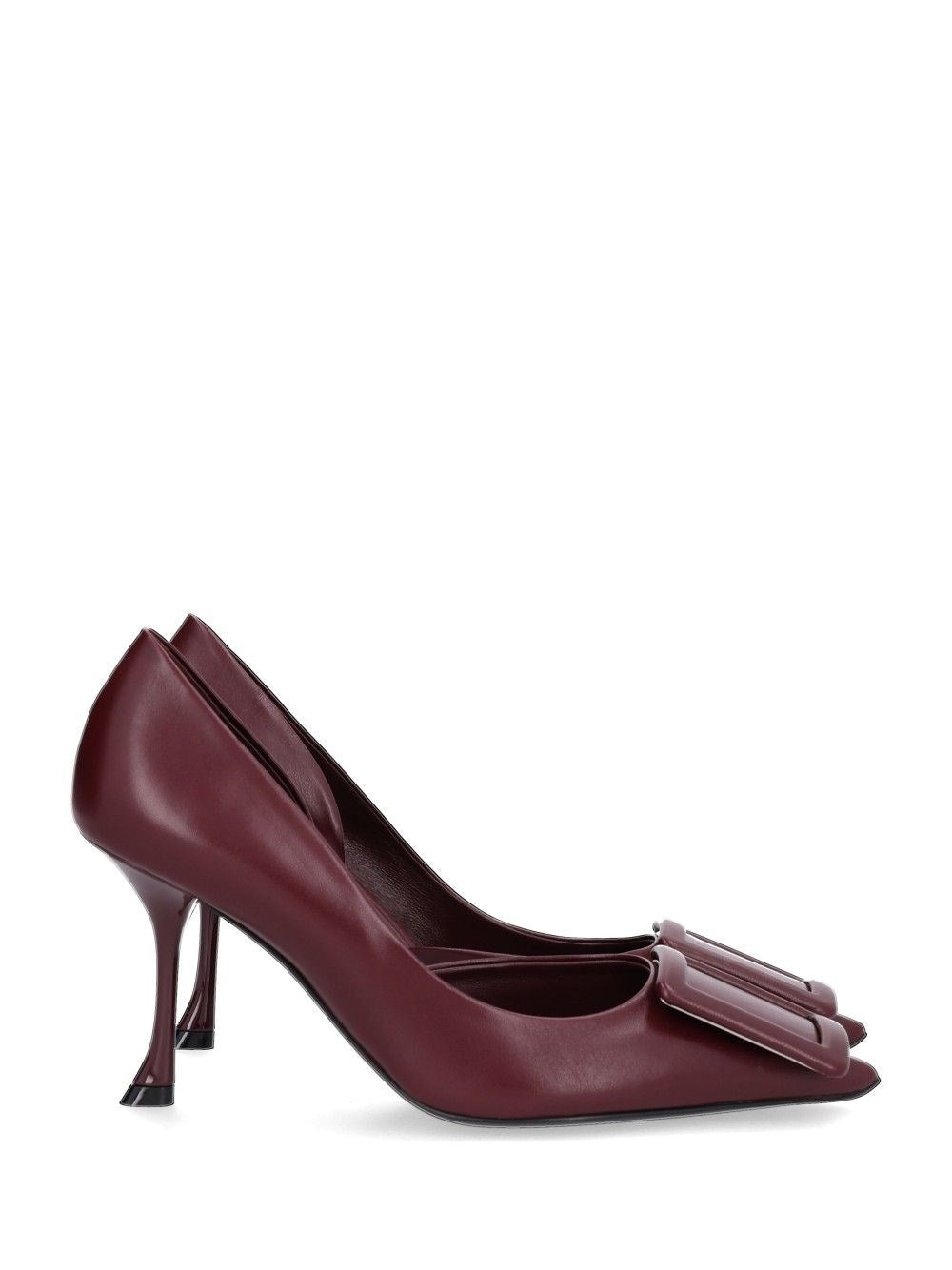 Roger Vivier Viv' In The City D'Orsay Leather Pumps - Bordeaux