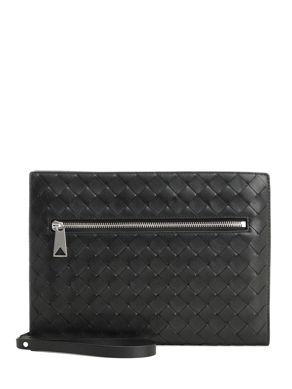 Bottega Veneta Small Woven Document Holder - Black