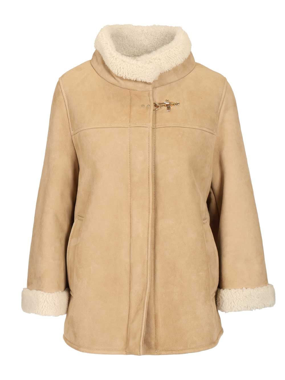 Fay Sheepskin Cape - Grey