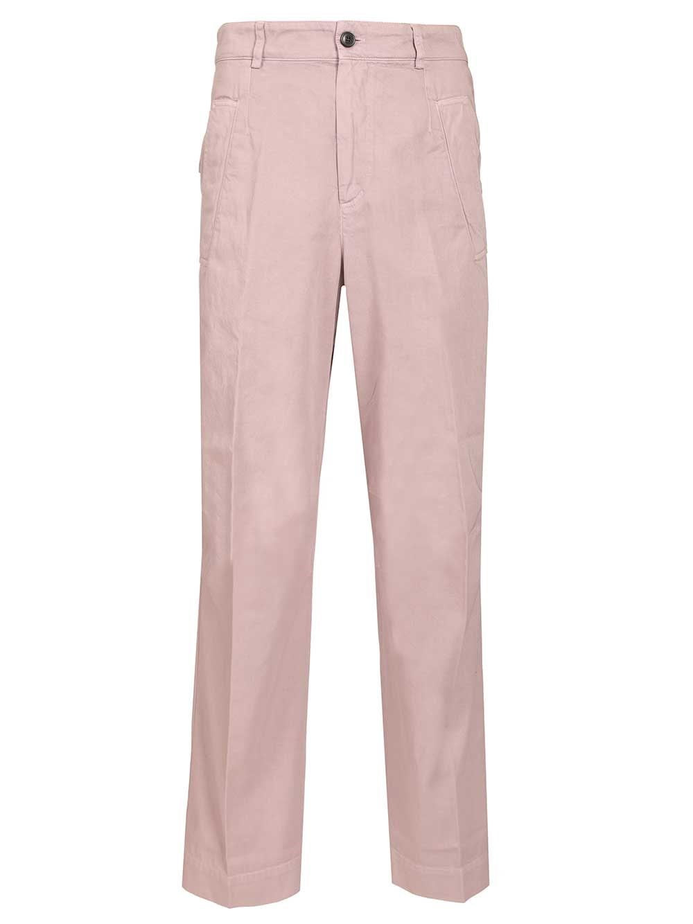 Dries Van Noten Cotton Twill Trousers - Rose