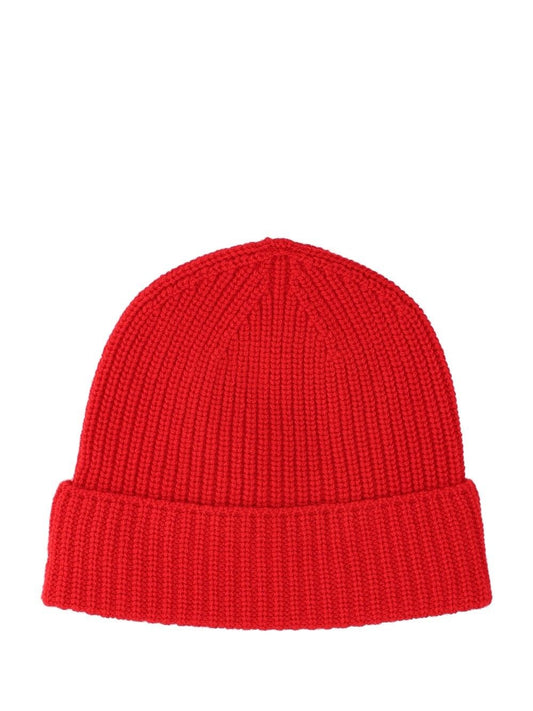 Bompard Ribbed Cashmere Hat - Red