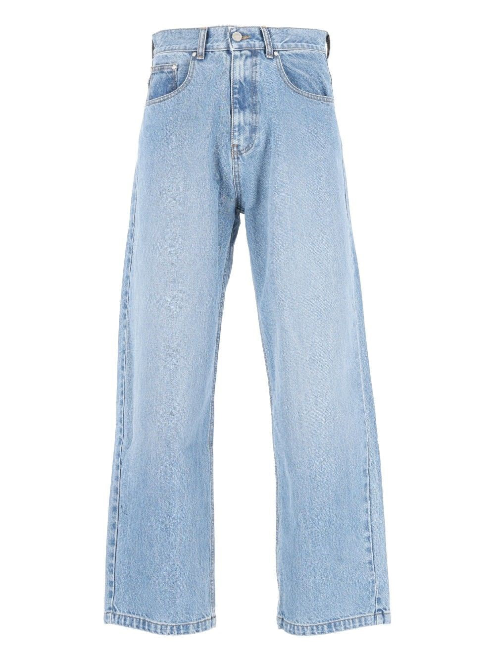 Art Baggy Pants Bleach - Sky Blue