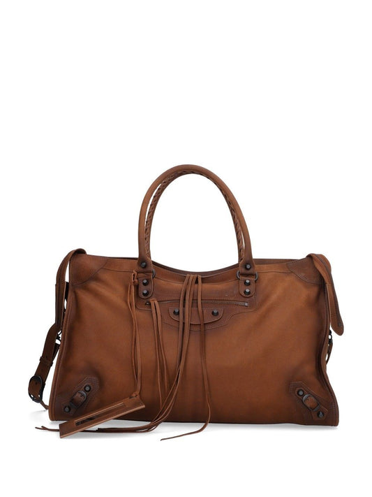 Balenciaga "Le City L" Vintage Shoulder Bag - Brown