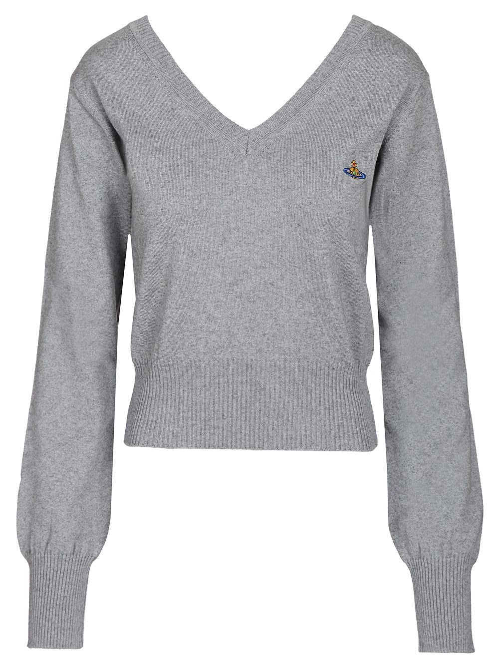 Vivienne Westwood Beatrice Cotton And Cashmere Sweater - Grey