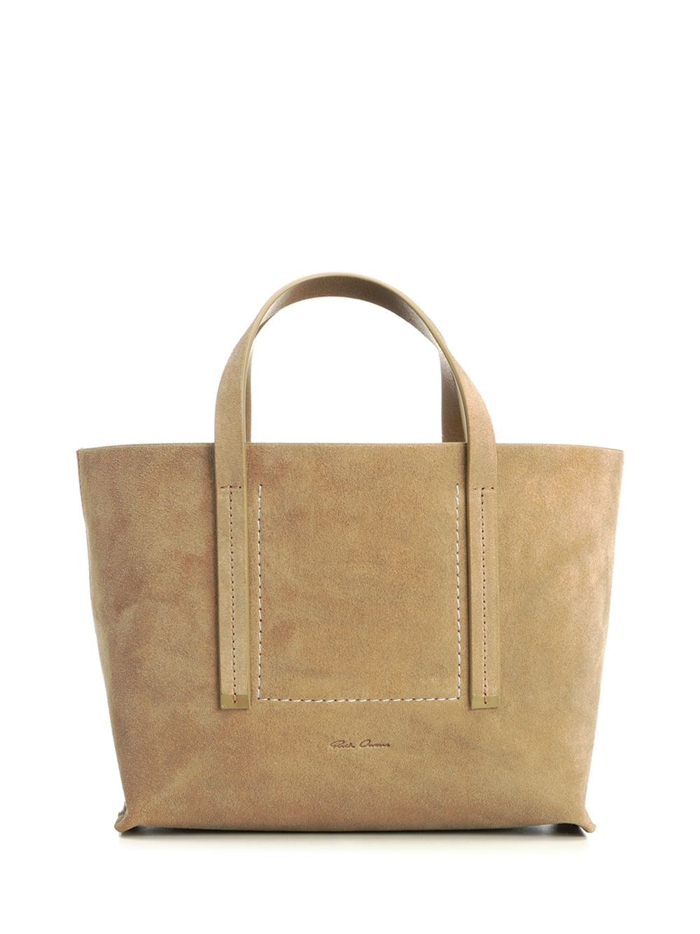 Rick Owens Mini Suede Shopper - Beige