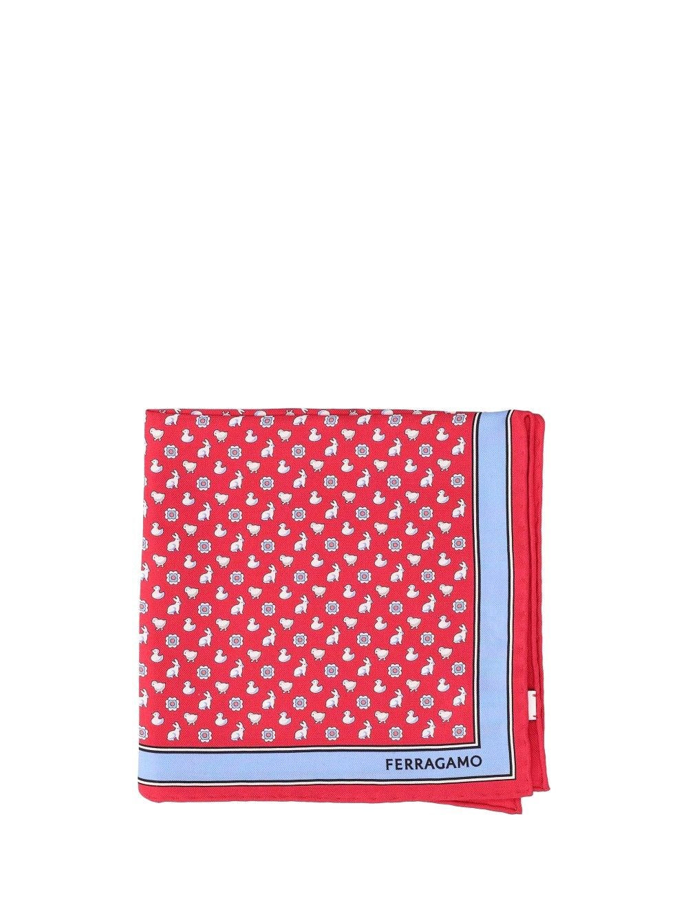 Ferragamo Pocket Square - Red
