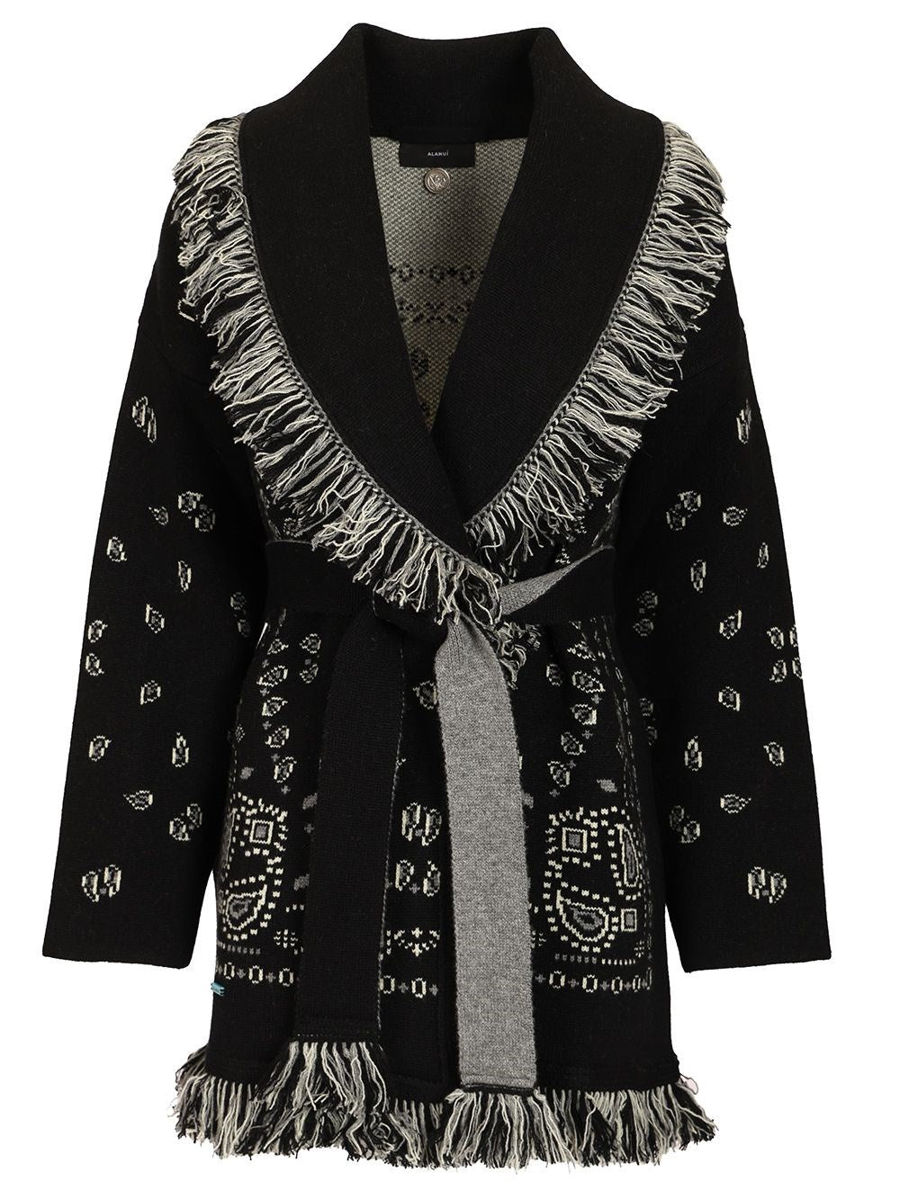 Alanui Bandana Cashmere Cardigan - Black