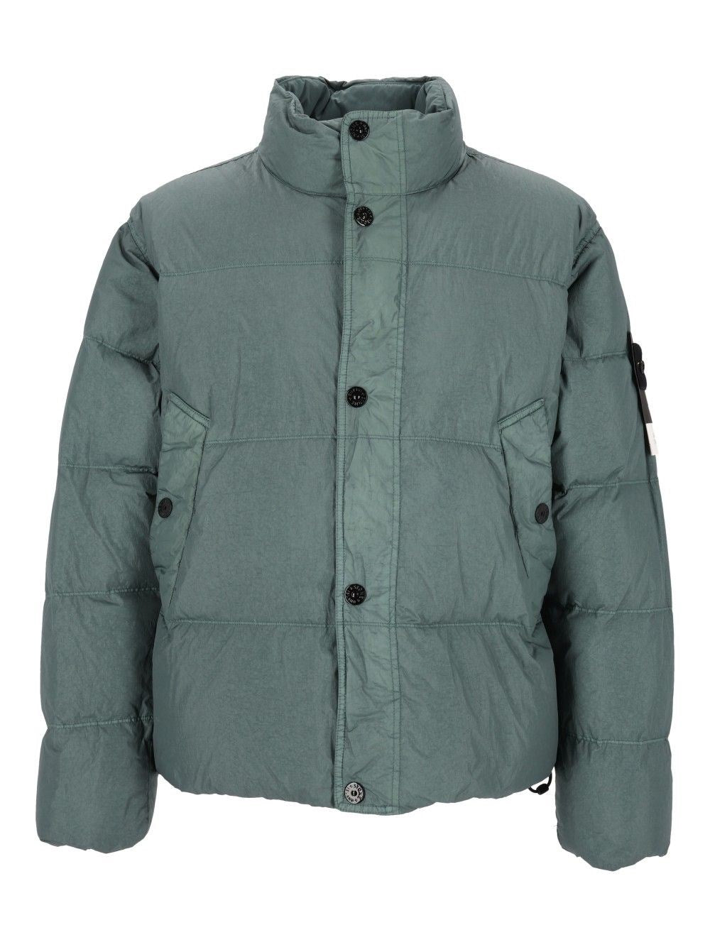 Stone Island Short Down Jacket - Green