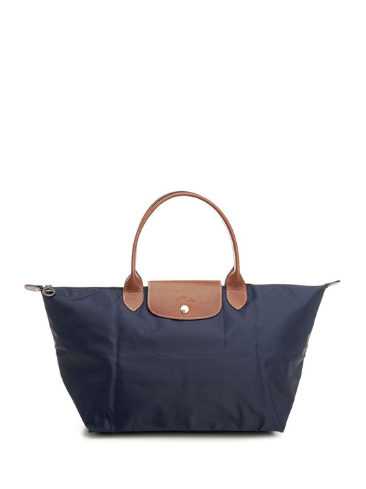 Longchamp Paris "Le Pliage Original" Large Handle Bag - Blue