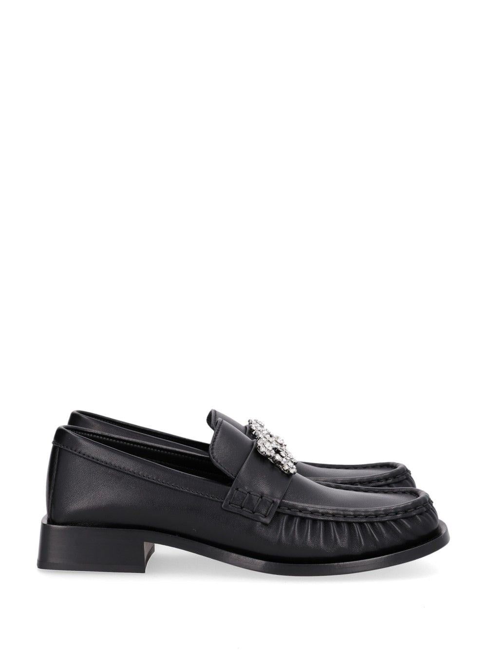 Roger Vivier Viv' Rangers Leather Loafers - Black