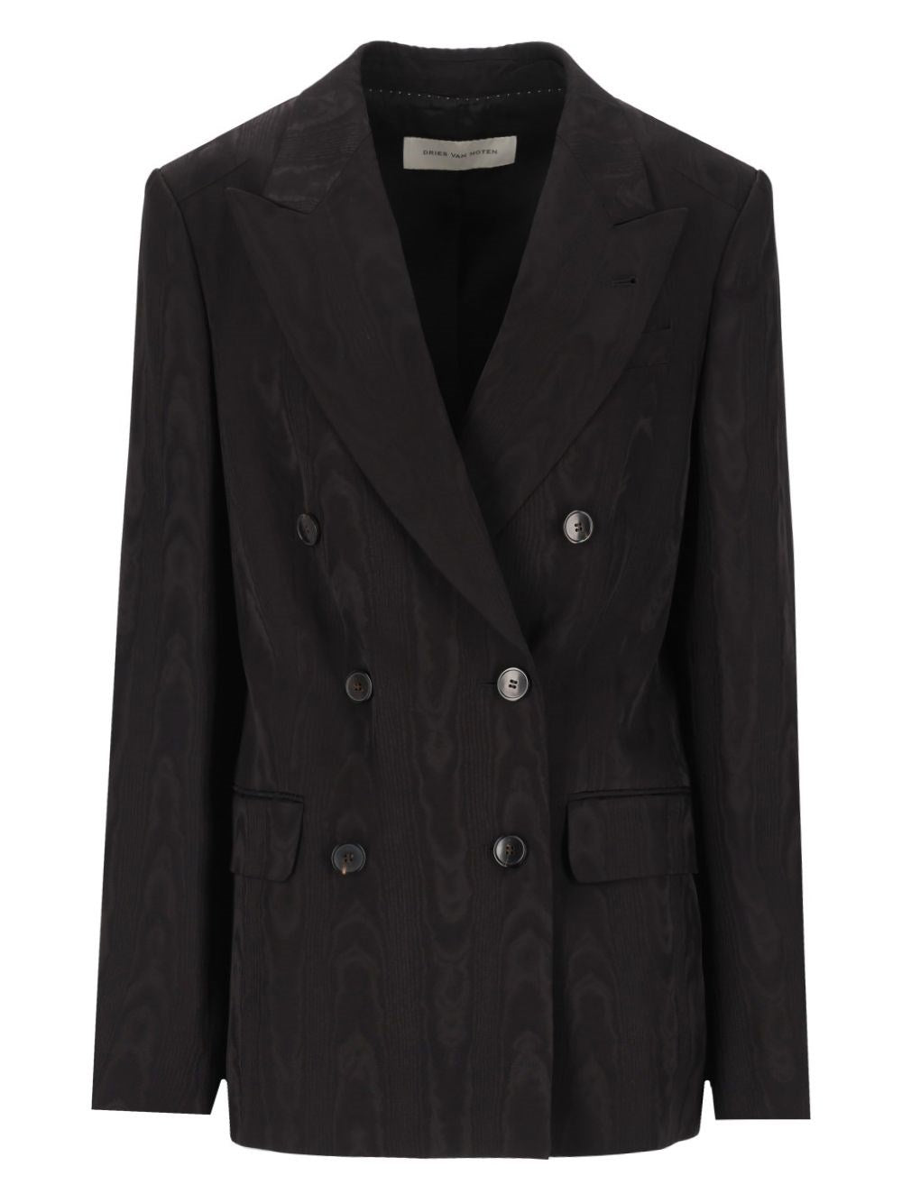 Dries Van Noten "Barrysta" Double-Breasted Blazer - Black