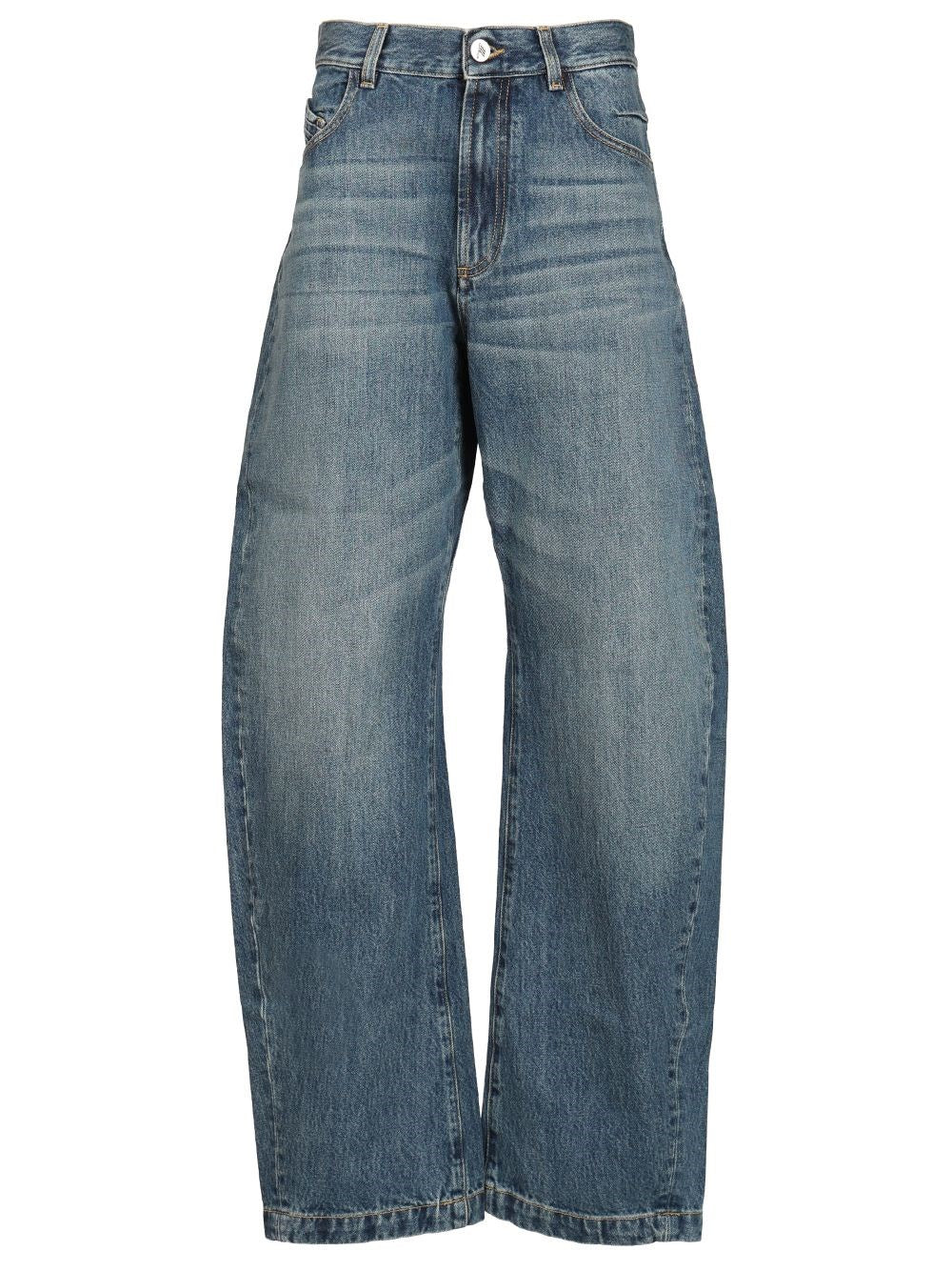 The Attico Long Denim Trousers - Blue