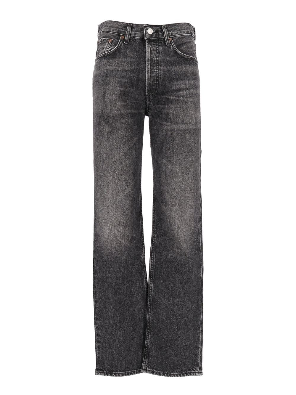 Agolde "Wool" Cotton Jeans - Black