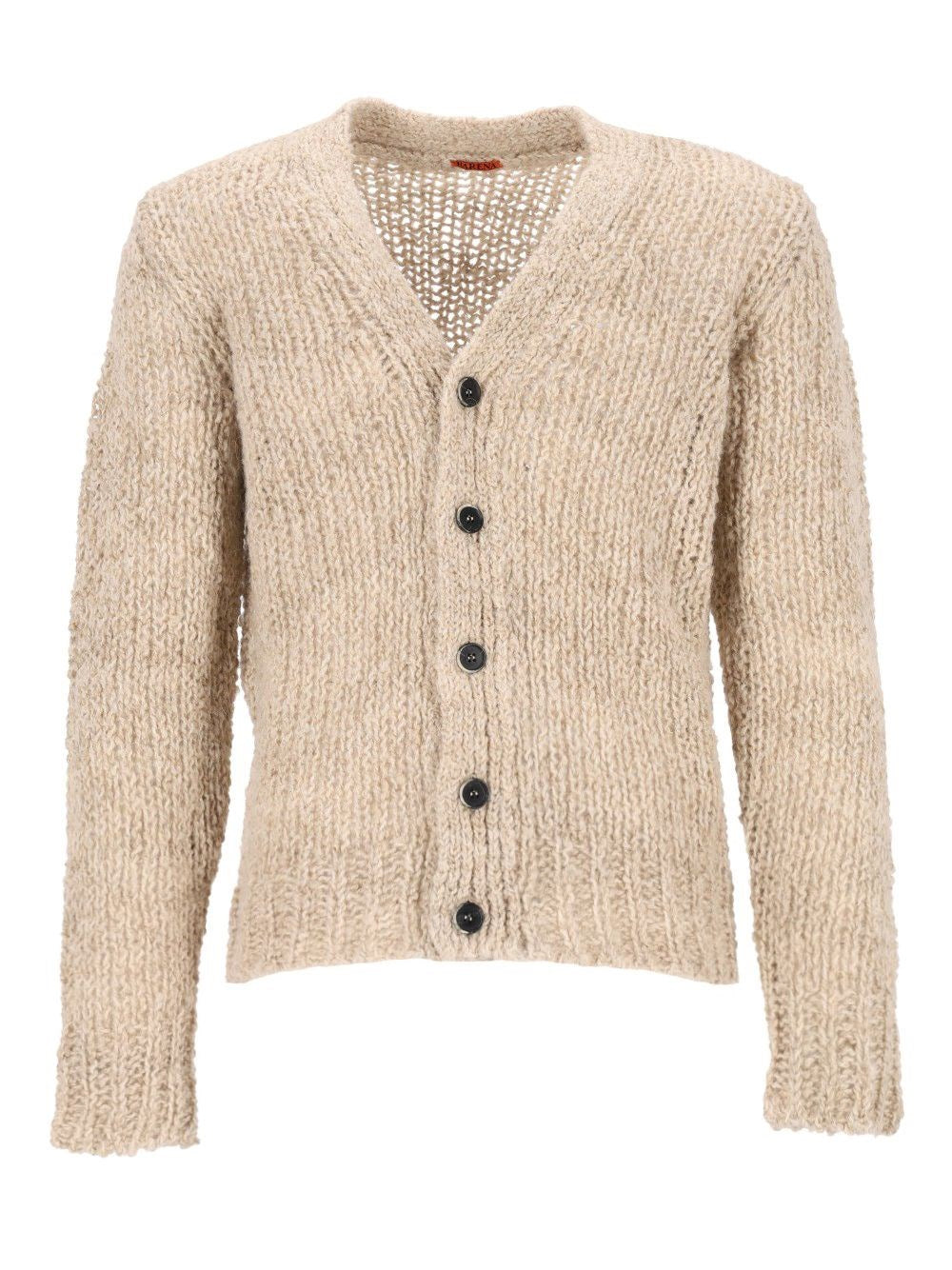 Barena Venezia Cigalon Loose Knit Cardigan - Beige