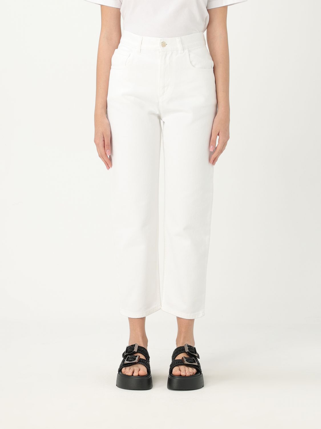 Moncler Jeans Woman White