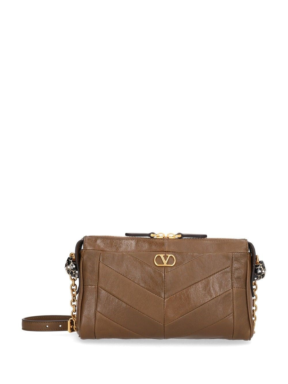 Valentino Garavani "Panthea" Small Shoulder Bag - Brown