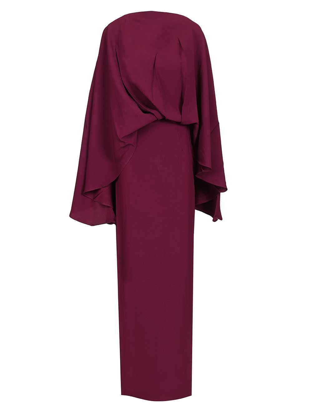 Taller Marmo "Eolia" Dress - Bordeaux