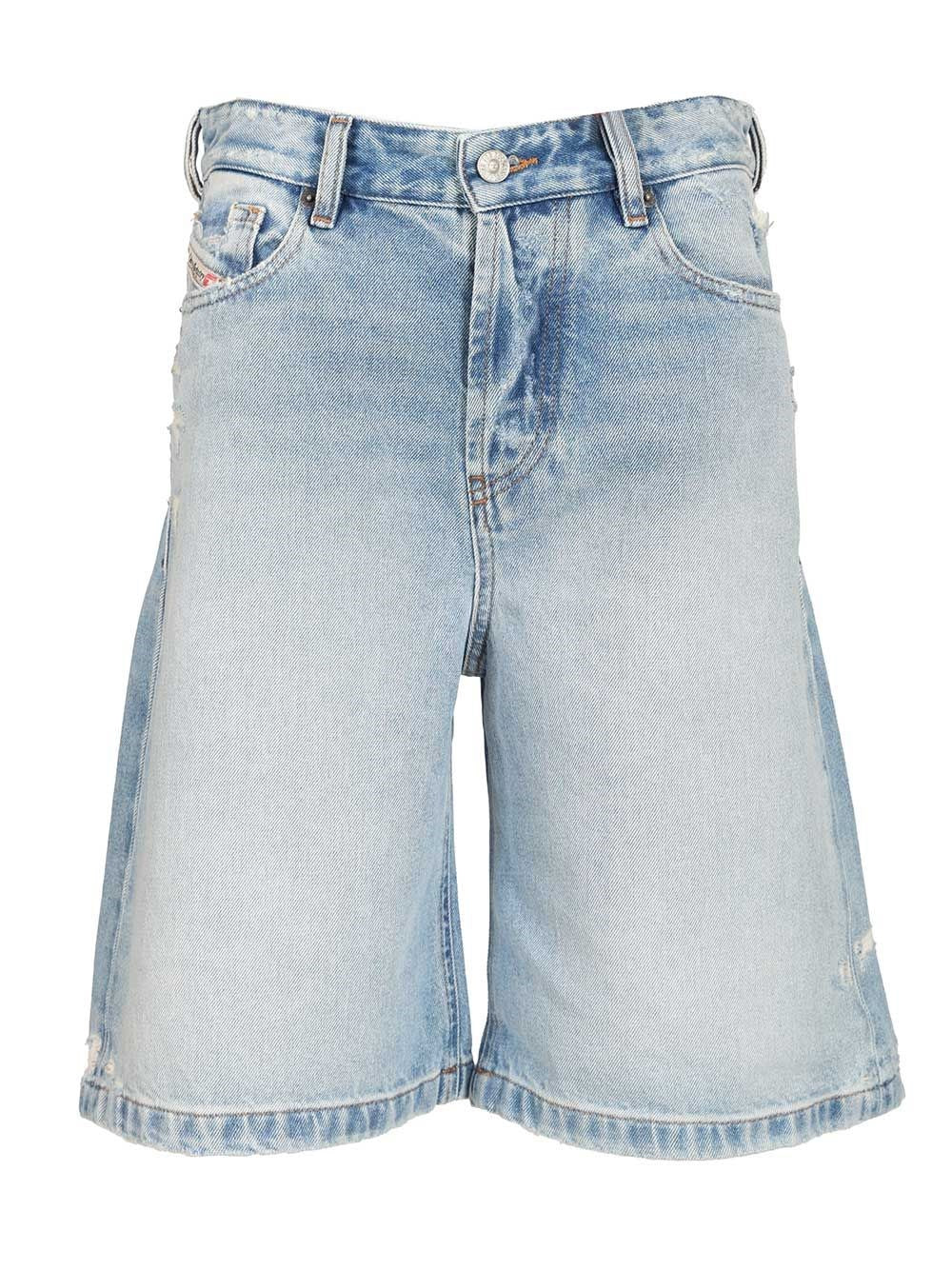 Diesel Regular-Short In Denim - Sky Blue