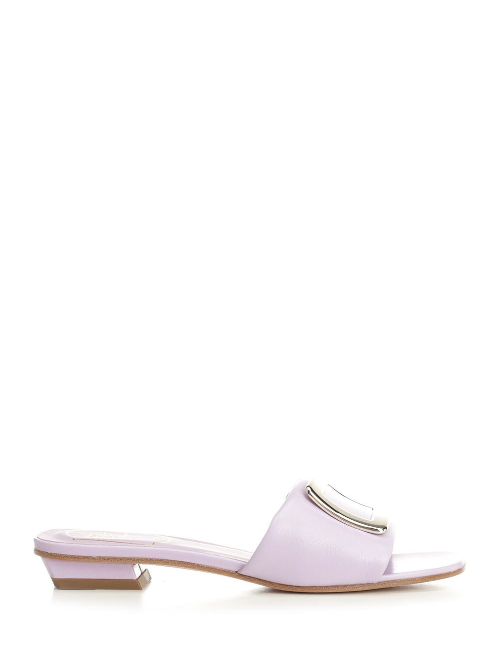 Roger Vivier Belle Vivier Leather Mule - Viola