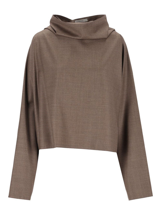 Dusan Blouse With Soft Collar - Beige
