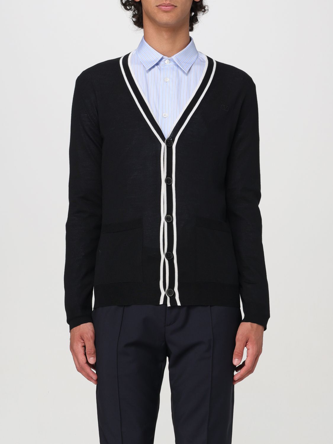 Valentino Cardigan Men Black