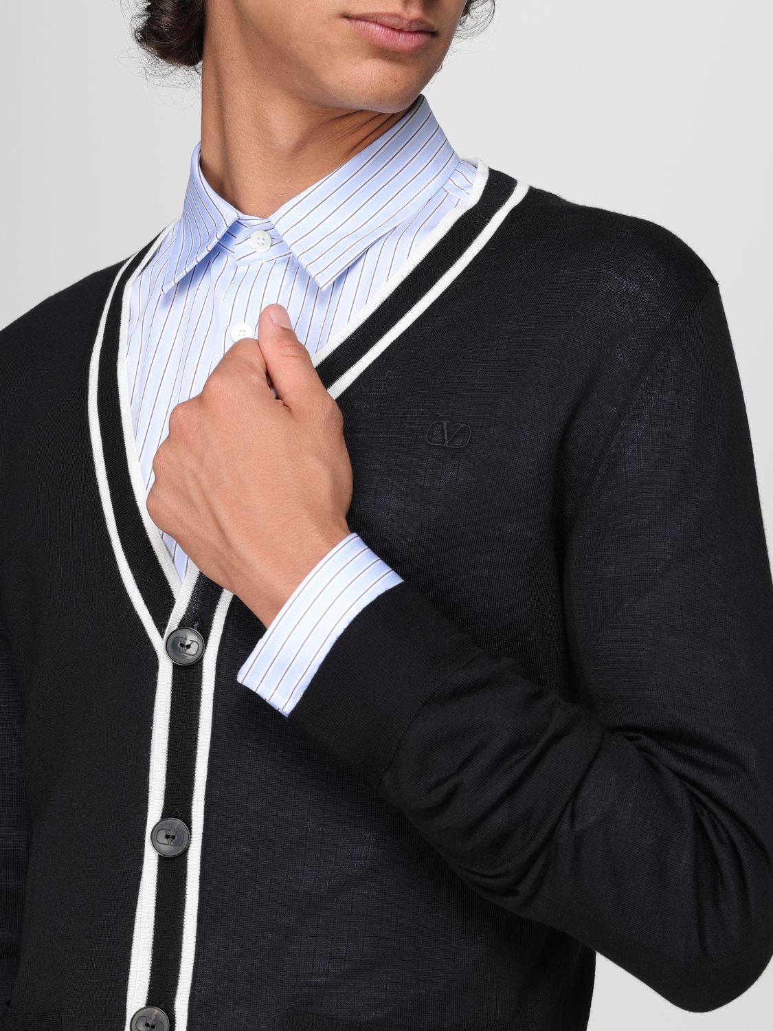 Valentino Cardigan Men Black