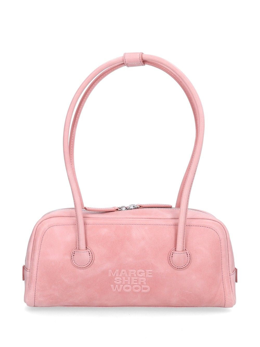 Margesherwood Soft Boston Ew Leather Bag - Rose