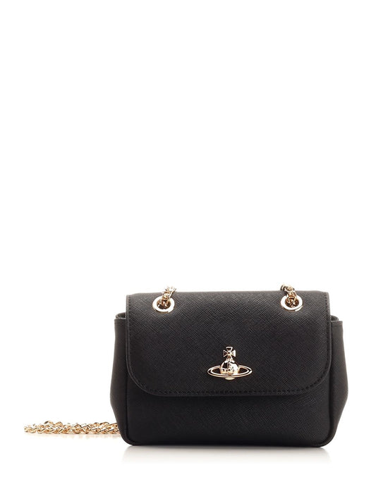 Vivienne Westwood "Purse Chain" Shoulder Bag - Black