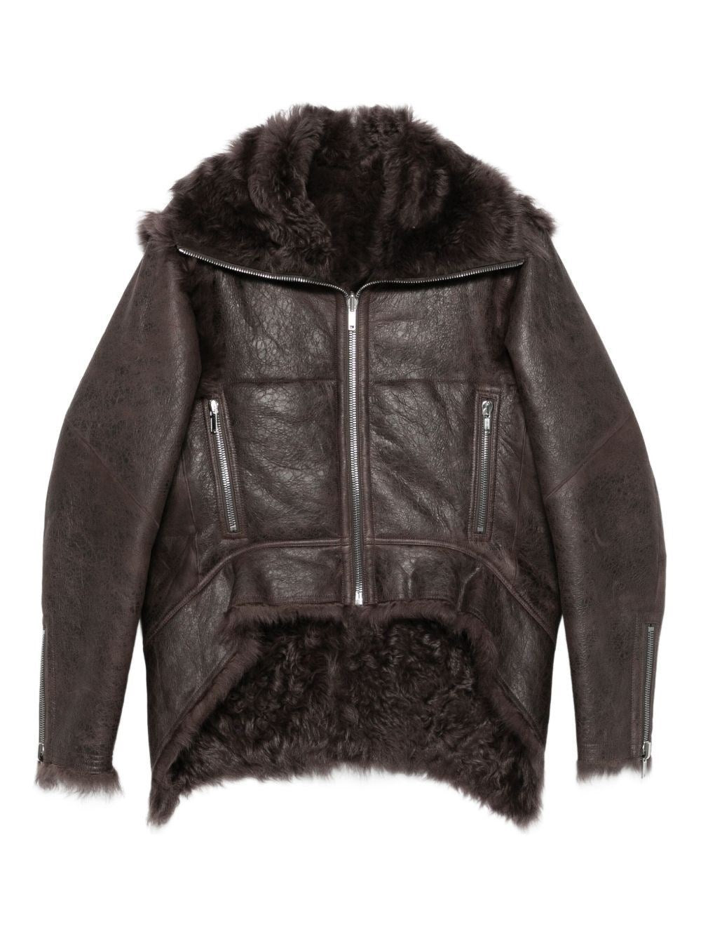 Rick Owens 'Exploder' Shearling Jacket - Brown
