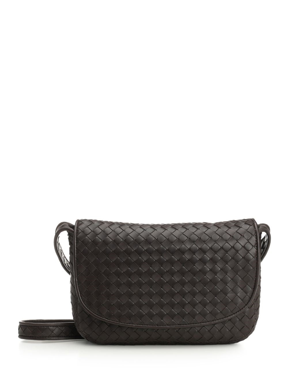Bottega Veneta "Veneto" Messenger Bag With Flap - Brown