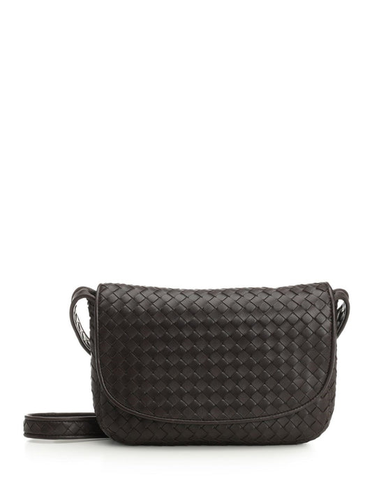 Bottega Veneta "Veneto" Messenger Bag With Flap - Brown