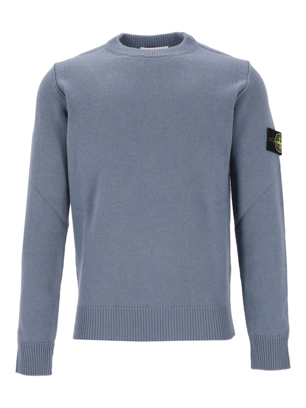 Stone Island Lambswool Crew Neck Sweater - Blue