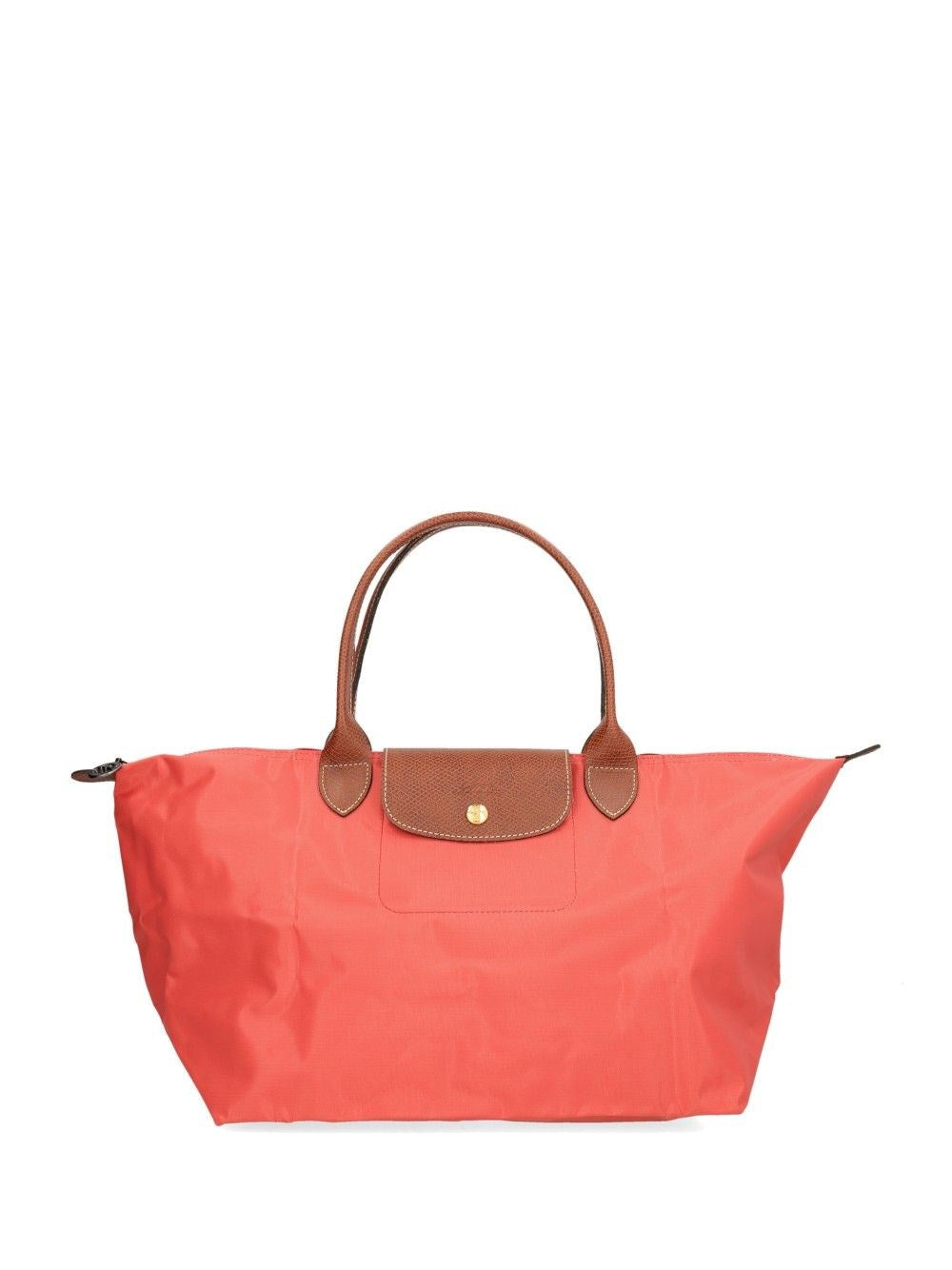 Longchamp Paris "Le Pliage Original" Large Handle Bag - Red