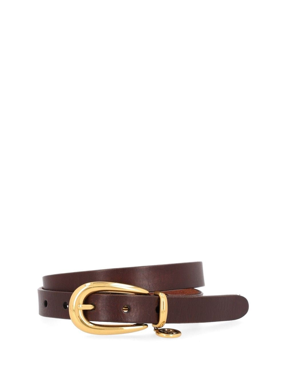 Saint Laurent Thin Cassandra Belt - Brown