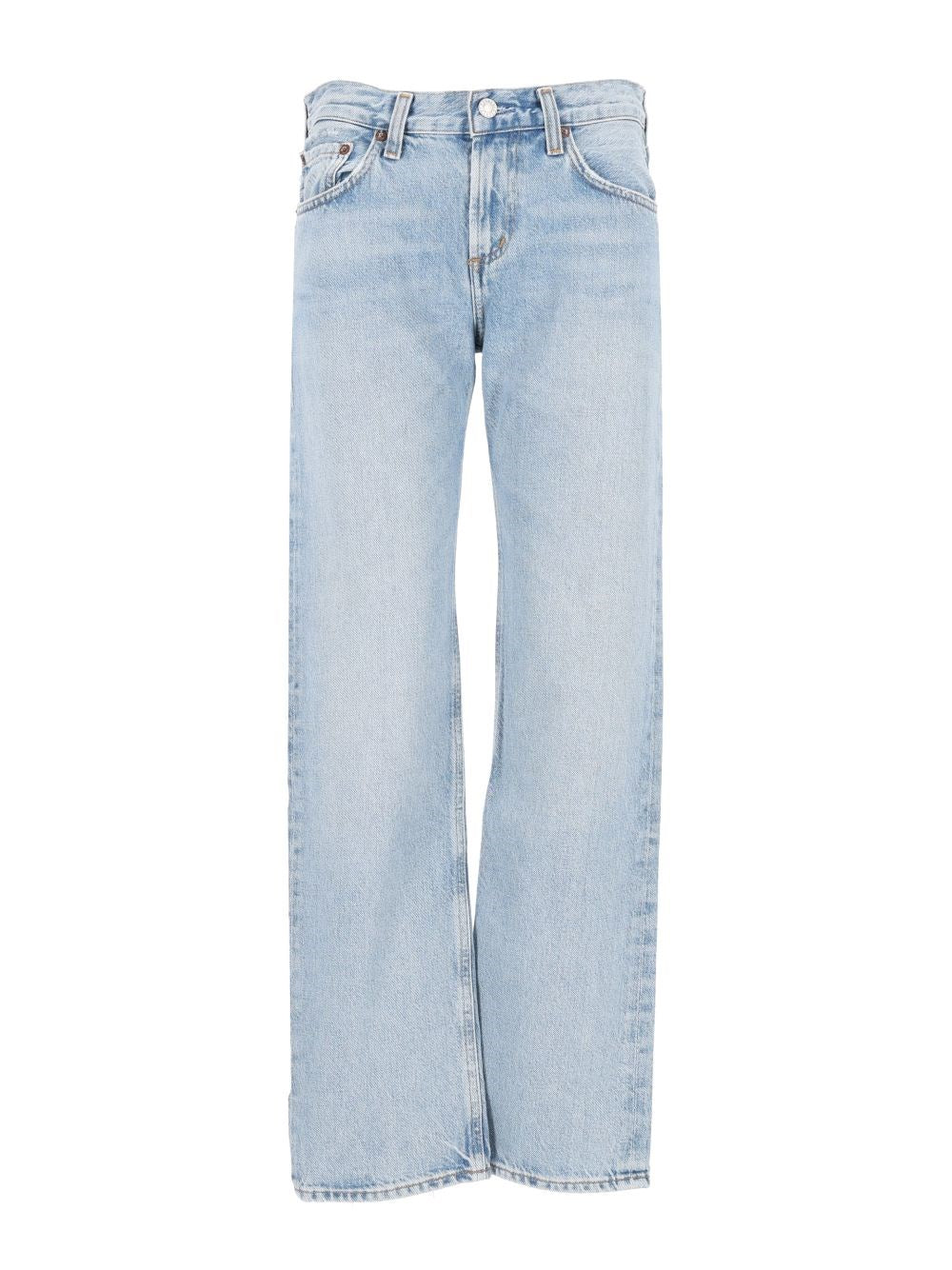 Agolde Stovepipe Jeans In Cotton - Blue