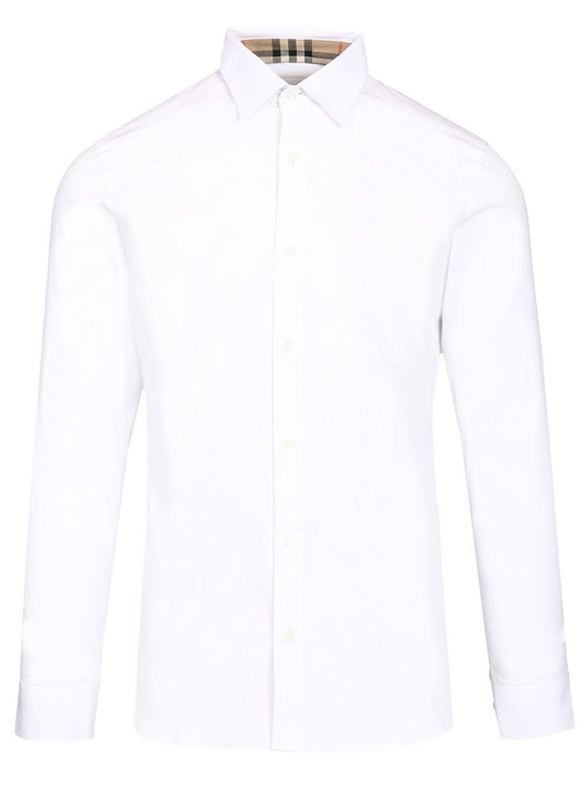 Burberry Slim Fit Stretch Cotton Shirt - White