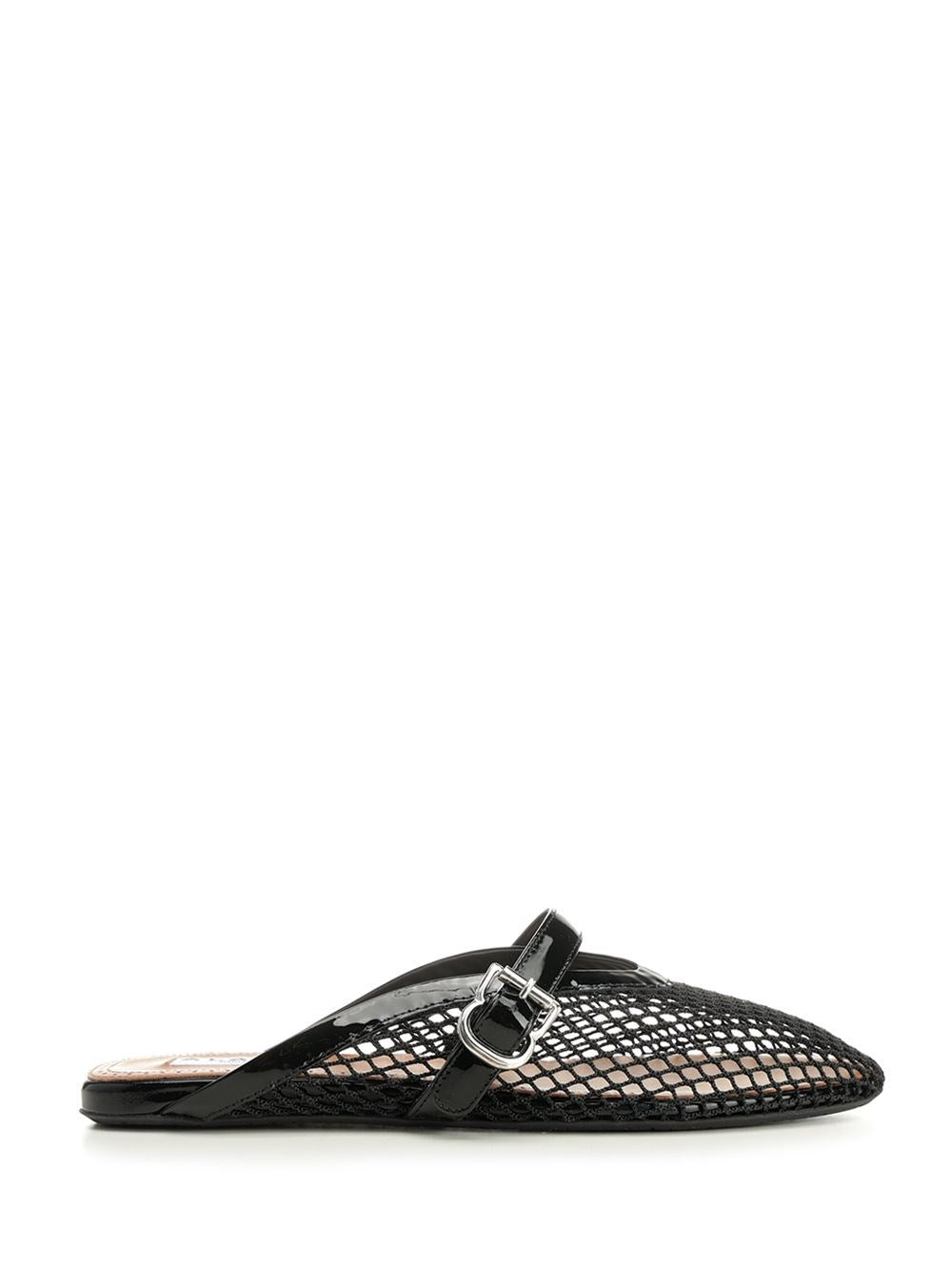 Alaïa Mule Flat In Rete - Black