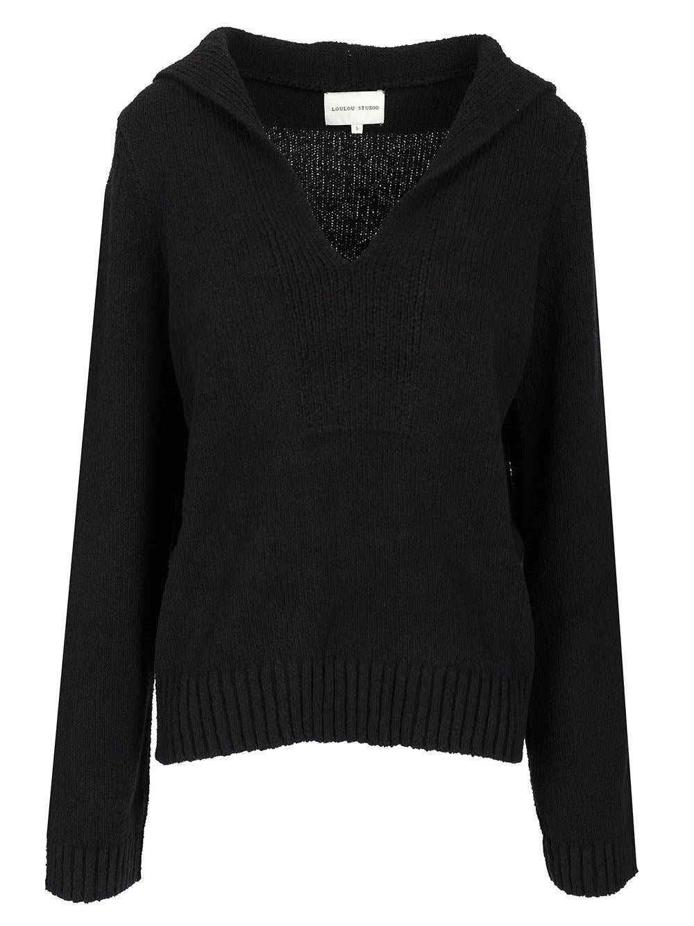 Loulou Studio Bouclette Cotton Sweater - Black