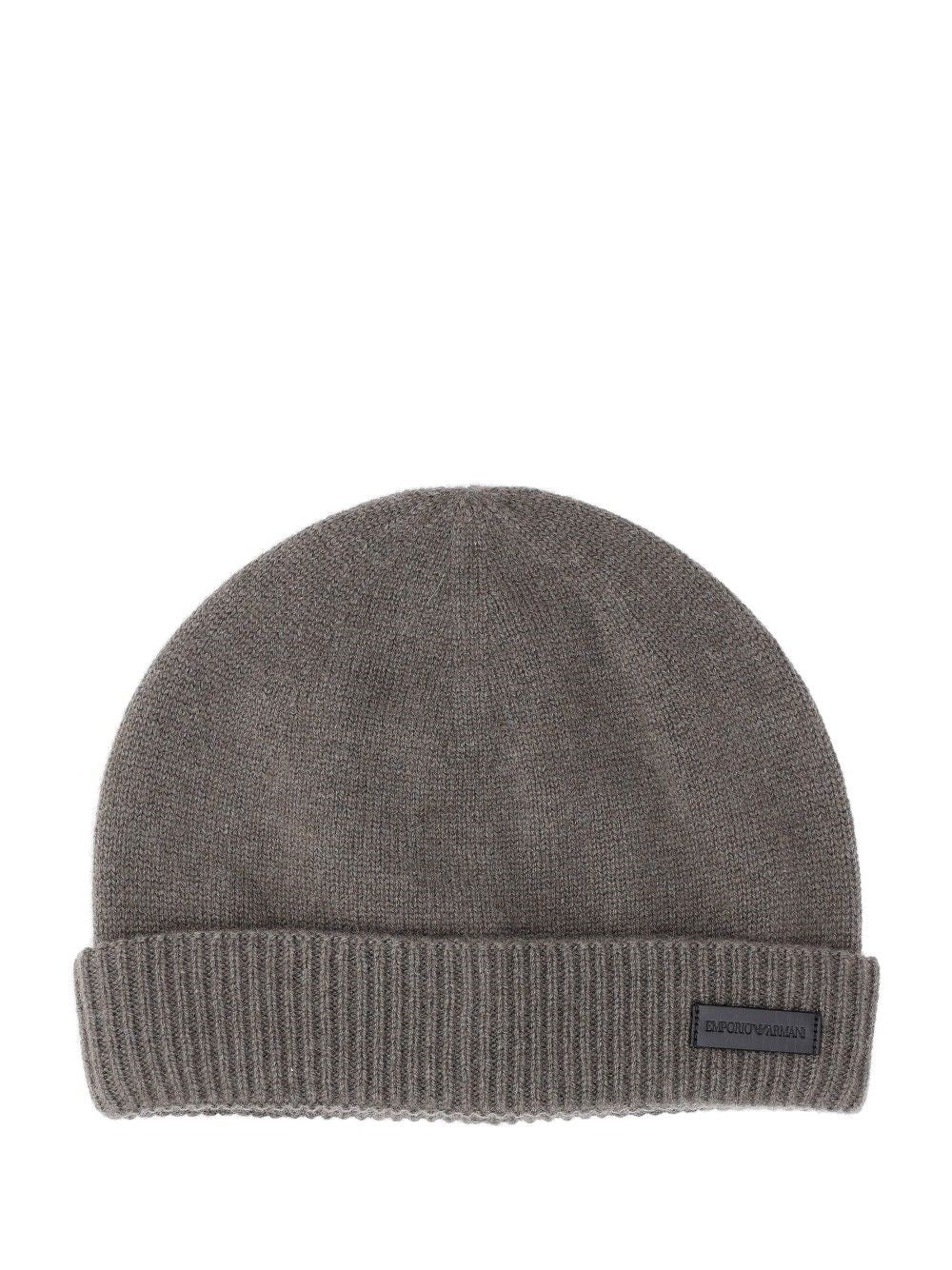 Emporio Armani Cashmere Beanie Hat - Grey