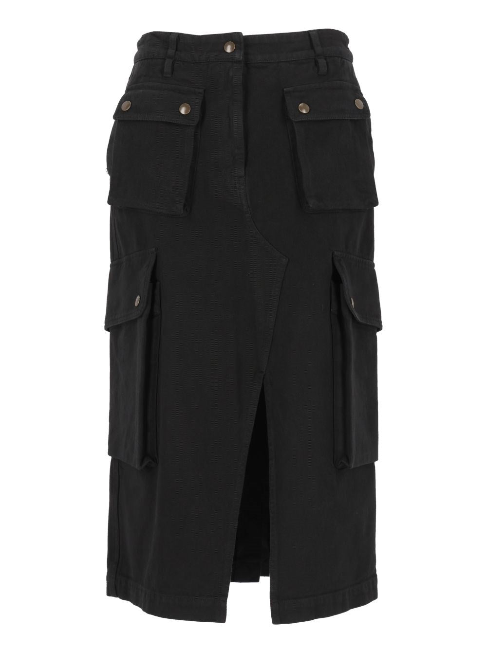 Dries Van Noten Garment Dyed Cargo Skirt - Black