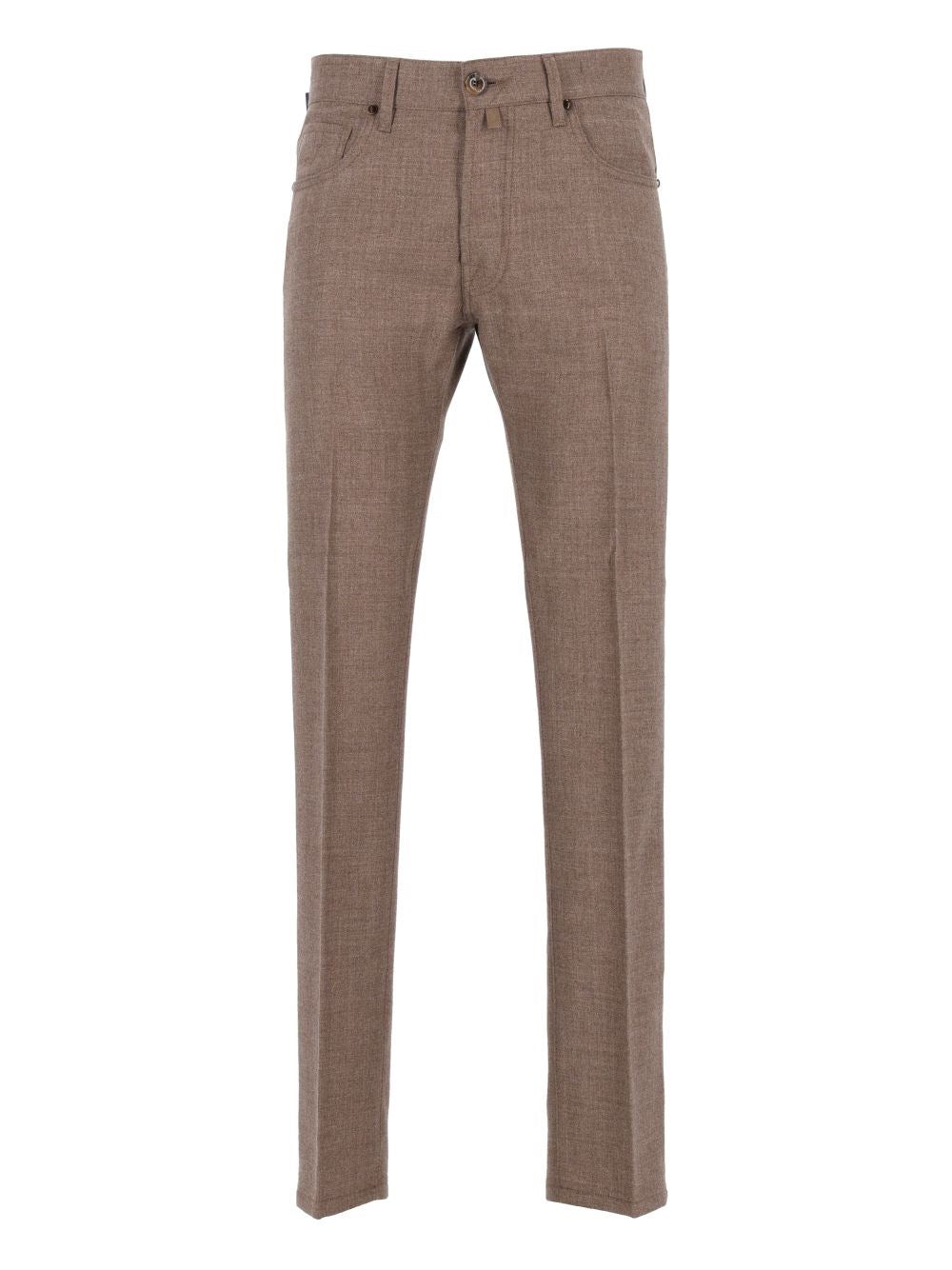 Jacob Cohen "Bard" Slim Fit Virgin Wool Trousers - Beige