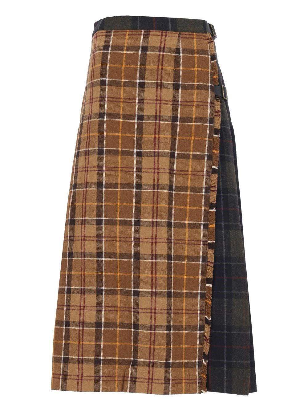 Barbour Hazelwood Tartan Midi Skirt - Brown