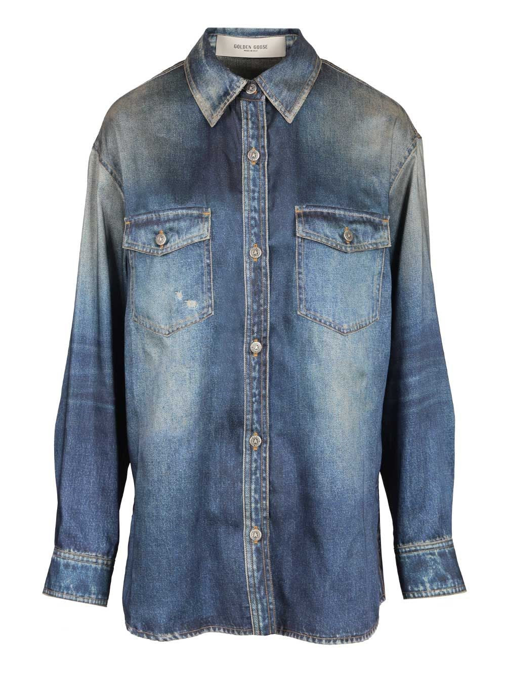 Golden Goose Patty Denim Shirt - Blue