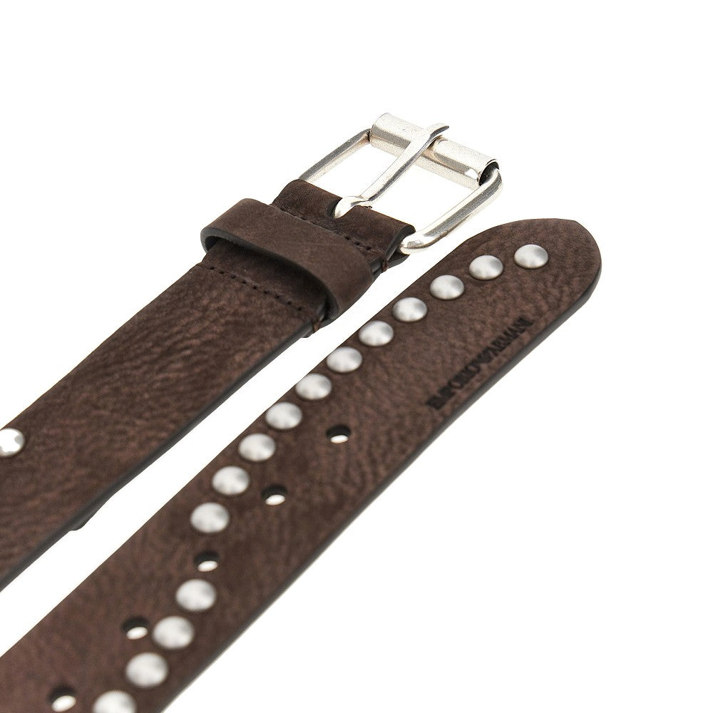 EMPORIO ARMANI Studded suede leather belt